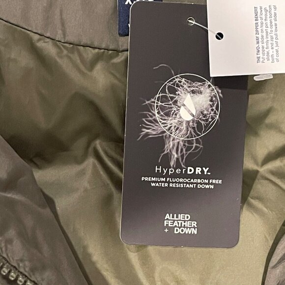 NWT Lands' End Women's 600 Down Winter Long Coat w Hood Forest Moss XS Petite - Picture 7 of 13